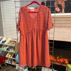 Floral Coral dress / Med